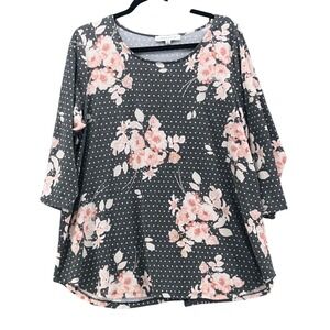 Rose + Olive Tunic Gray 1X